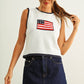 T6411 FLAG KNITTED TOP