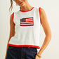T6411 FLAG KNITTED TOP