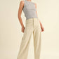 MMP623   STRAIGHT WIDE LEG DENIM PANTS