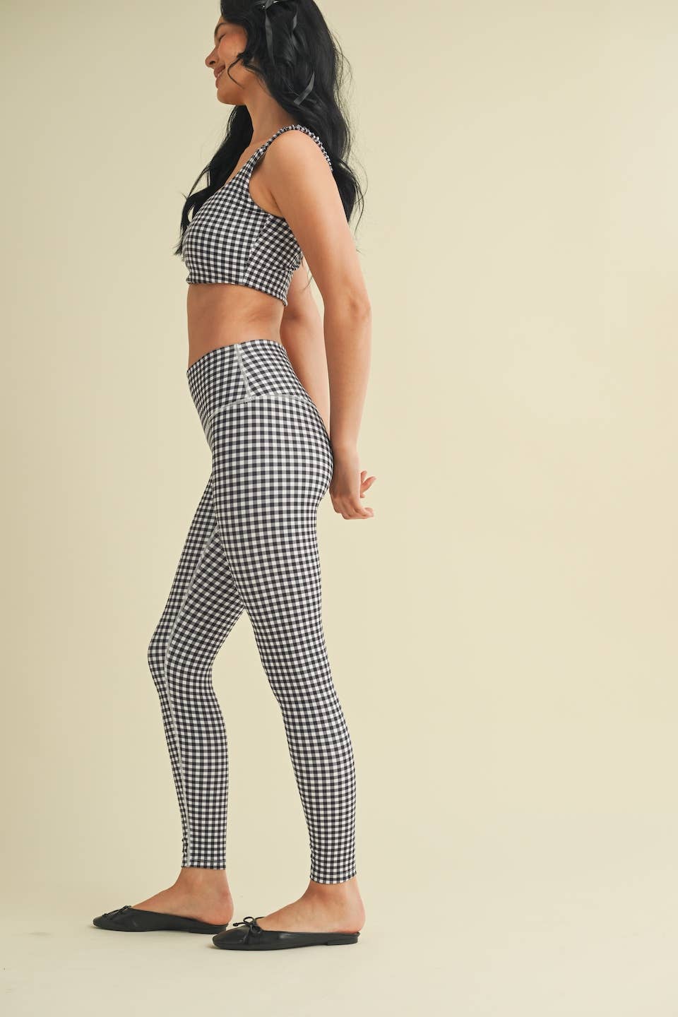 Gingham Print Aligned Performance High-Rise Leggings