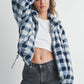 Fall Drop Shoulder Plaid Fall Jacket - BMJ7504