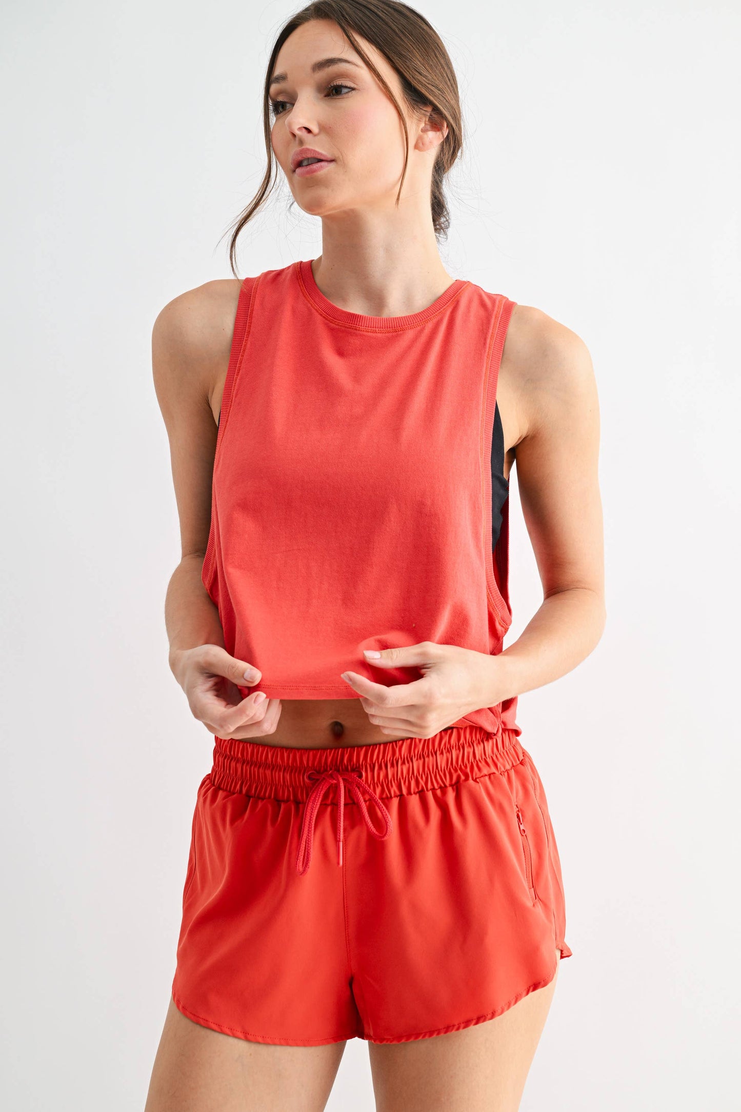 Pima Cotton Relaxed Side-Knot Tank