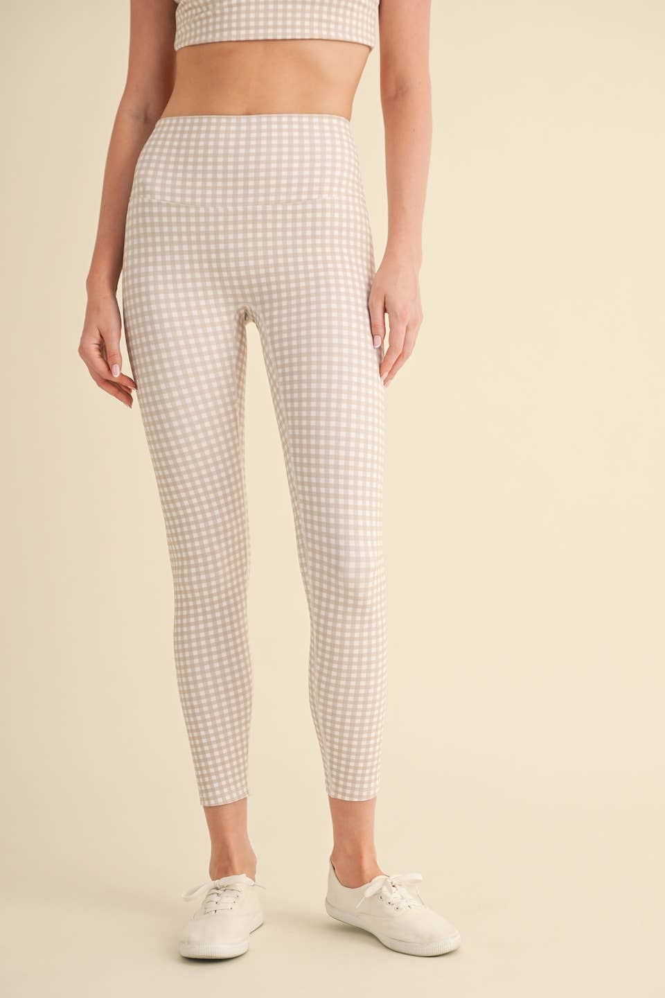 Gingham Print Aligned Performance High-Rise Leggings
