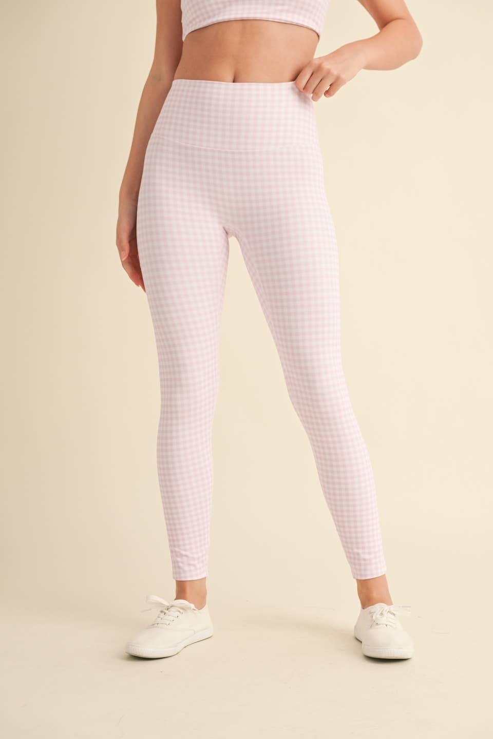 Gingham Print Aligned Performance High-Rise Leggings