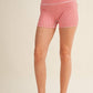 Gingham Print Contrast Binding Biker Shorts