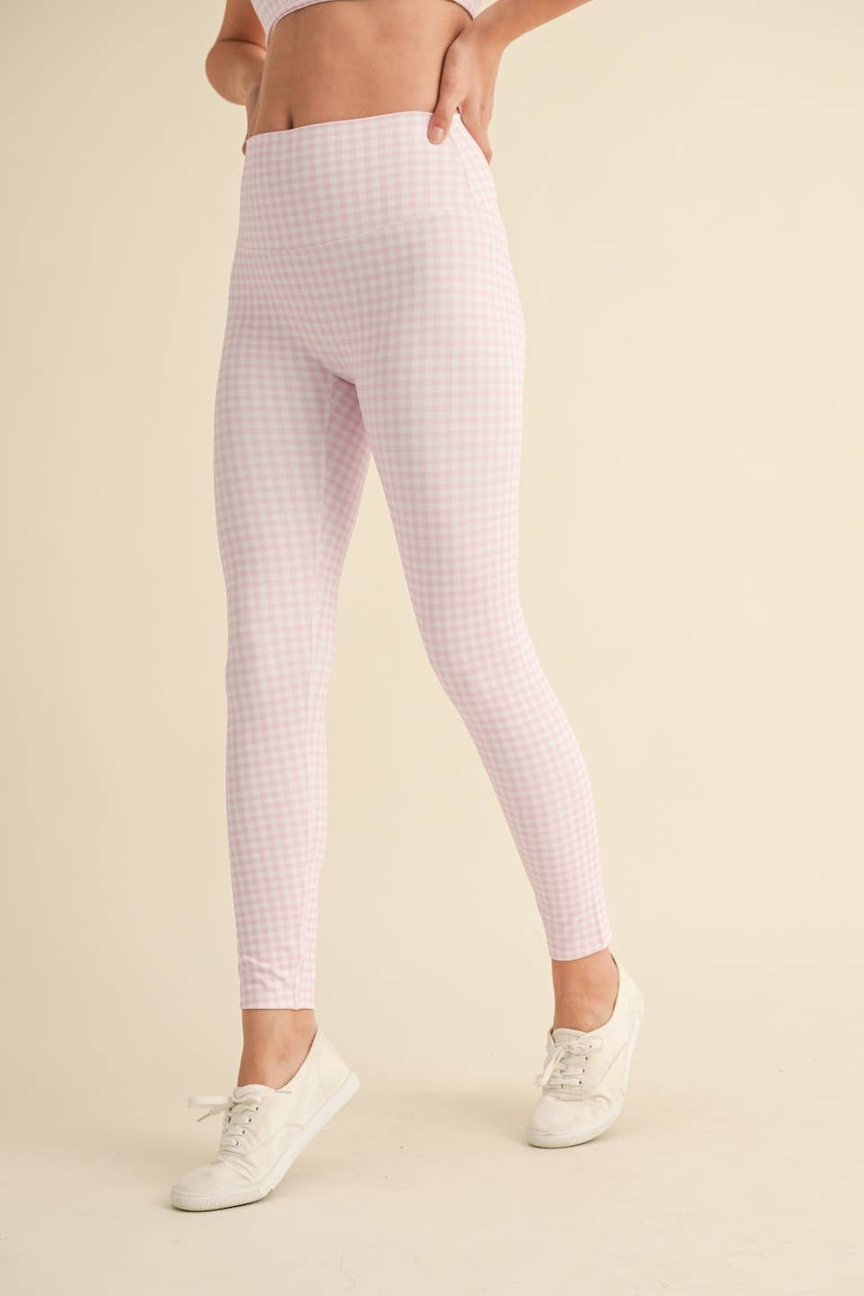 Gingham Print Aligned Performance High-Rise Leggings