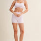 Gingham Print Double Layered Sports Bra