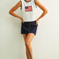 T6411 FLAG KNITTED TOP