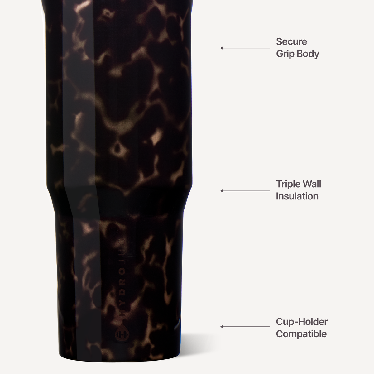 Mocha Tortoise HydroJug 32 oz Sport Water Bottle