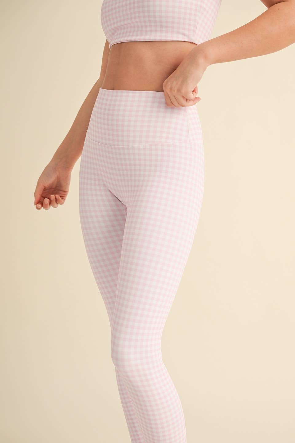 Gingham Print Aligned Performance High-Rise Leggings