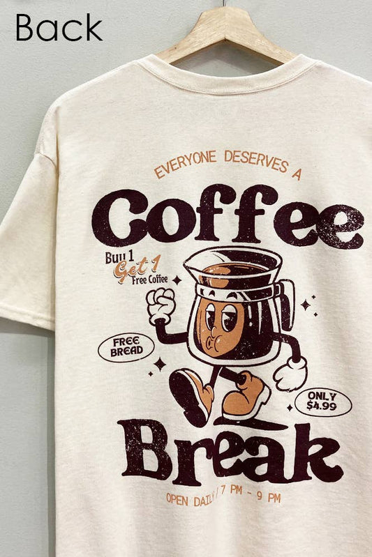 Coffee Break Front/Back Tee