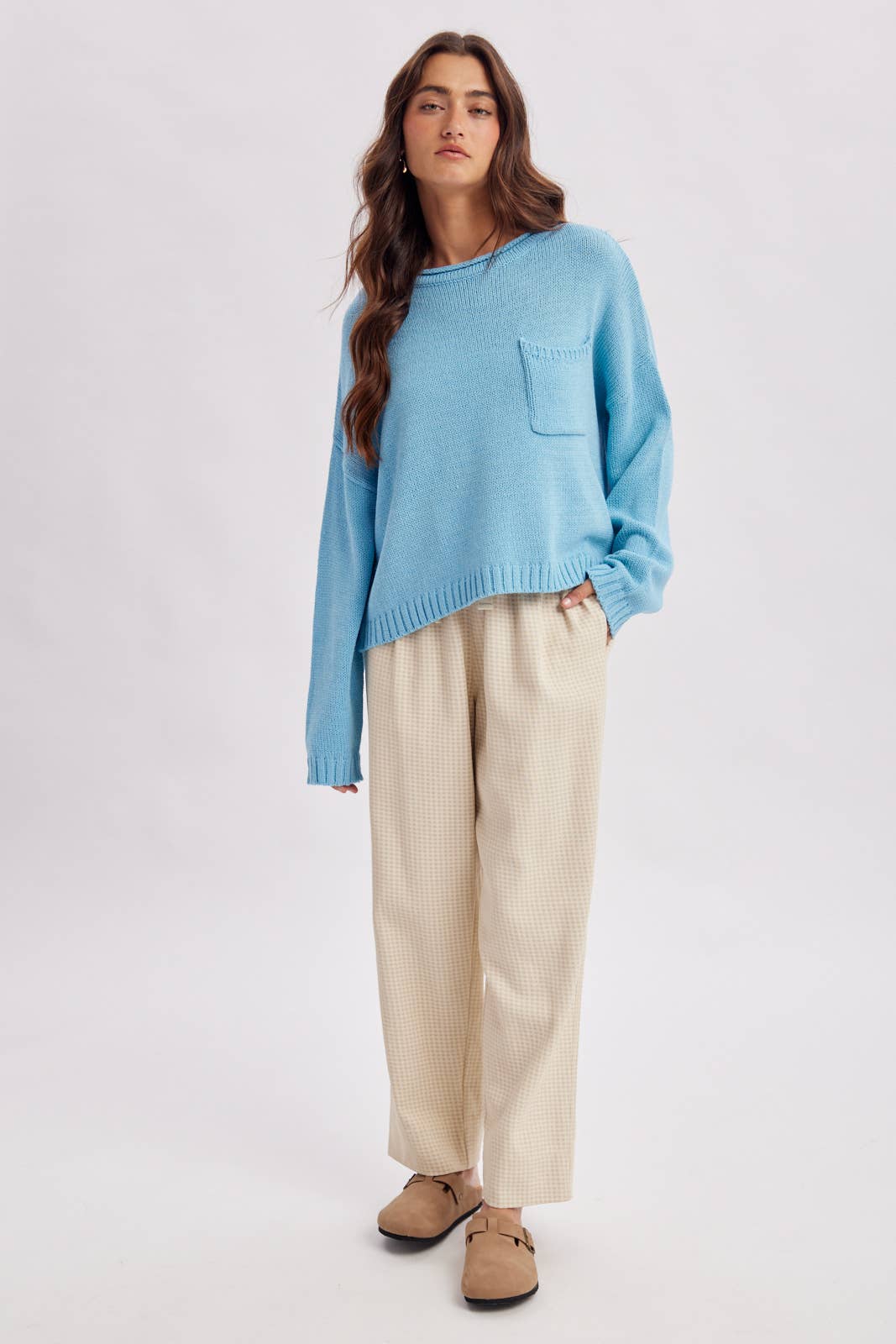 ROLL NECK POCKET SWEATER / WL26-12577
