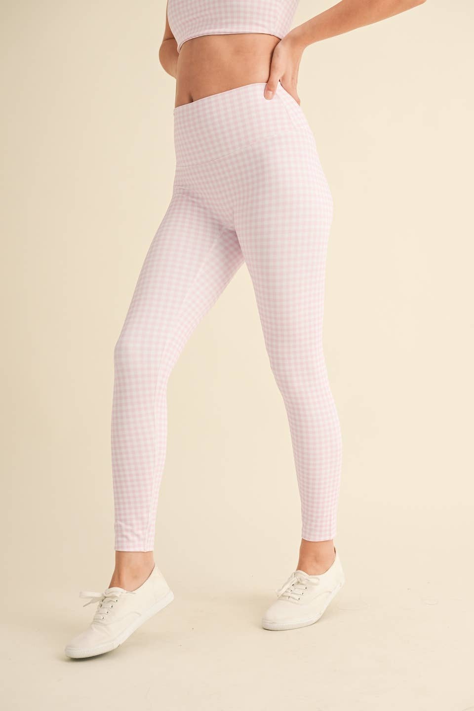Gingham Print Aligned Performance High-Rise Leggings