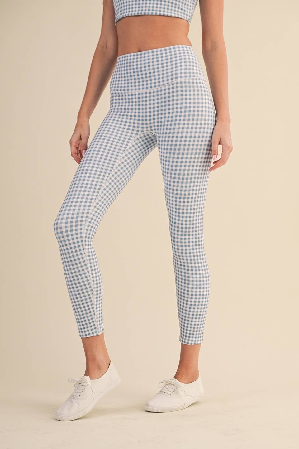Gingham Print Aligned Performance High-Rise Leggings