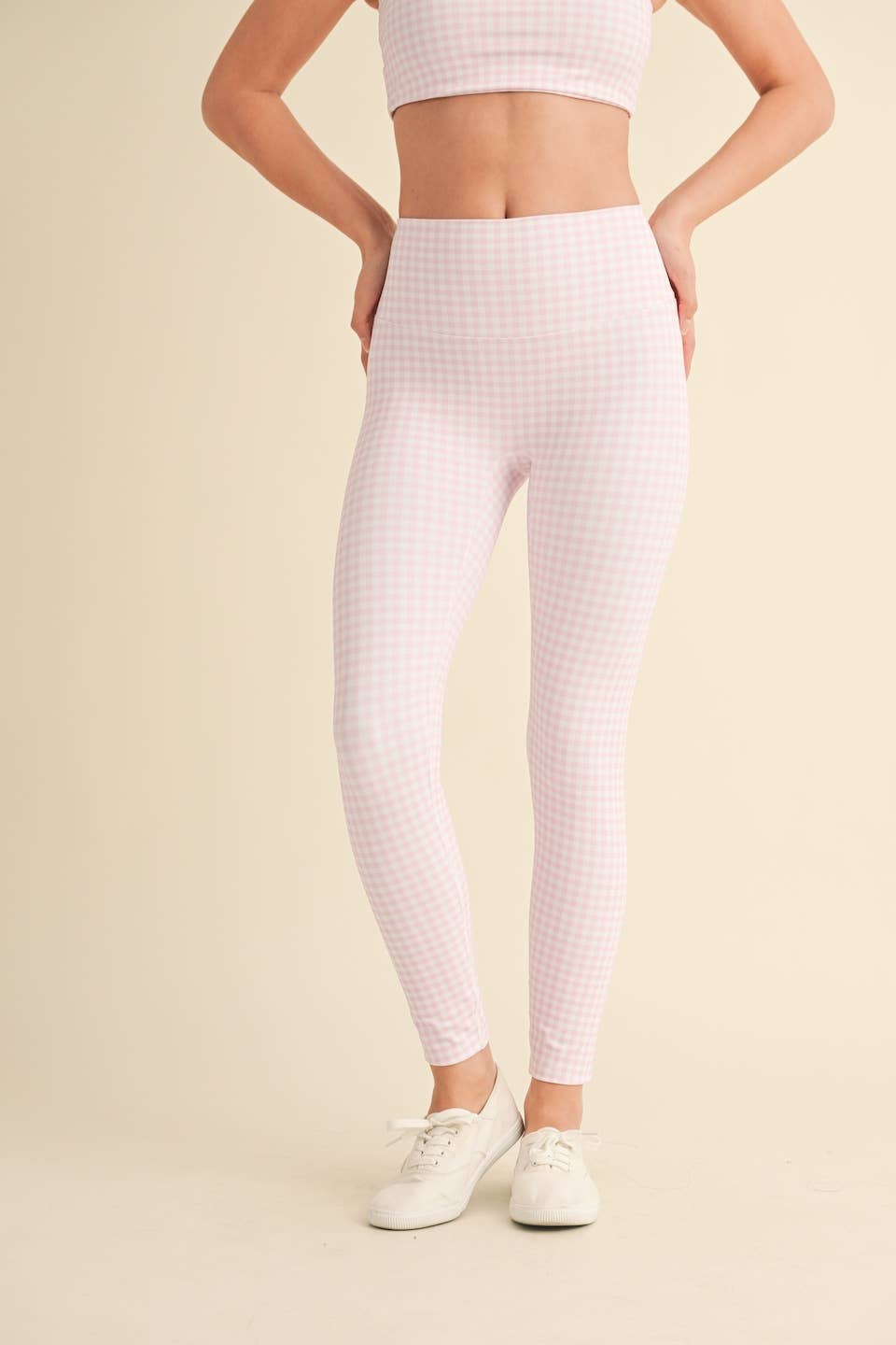 Gingham Print Aligned Performance High-Rise Leggings