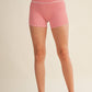Gingham Print Contrast Binding Biker Shorts
