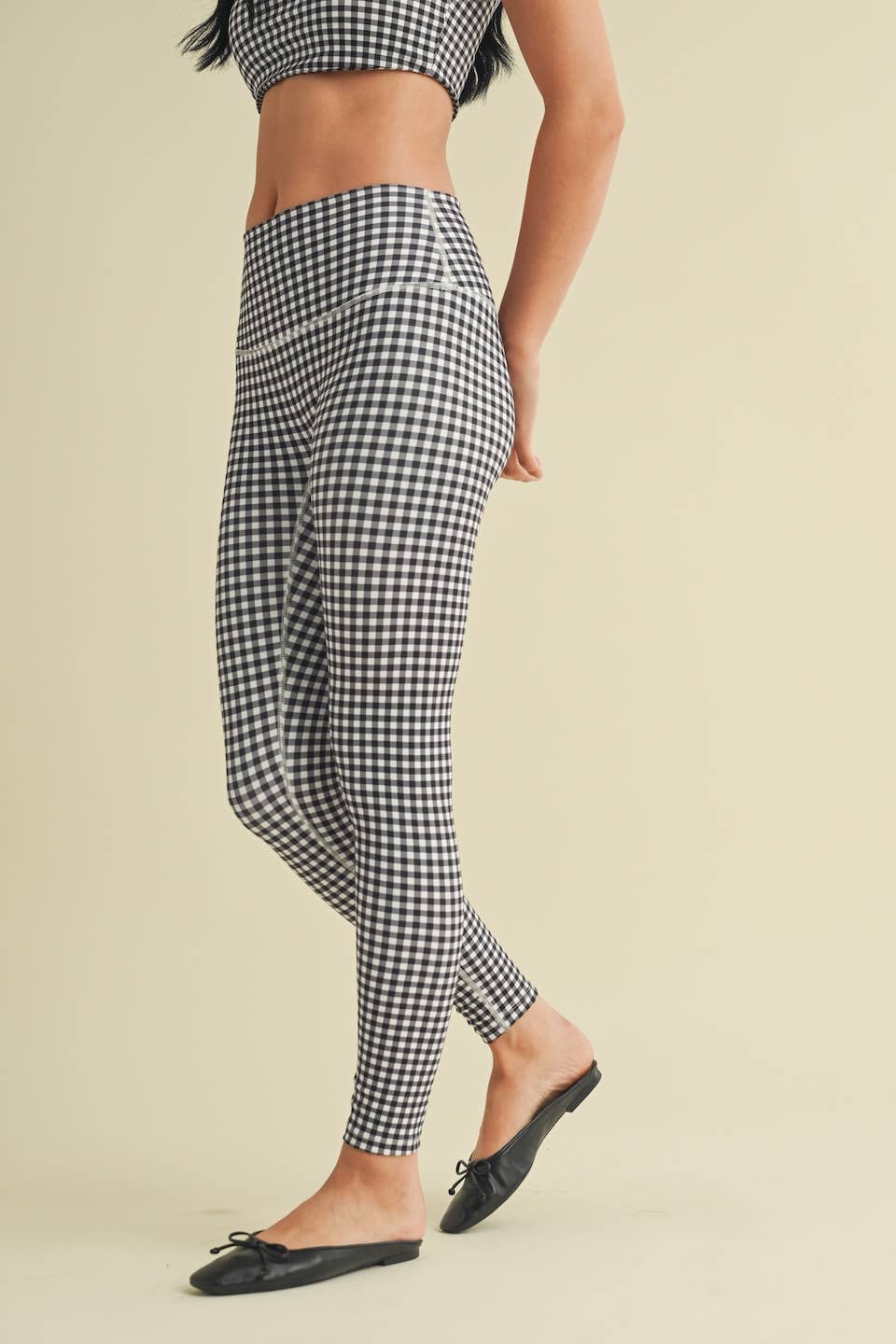 Gingham Print Aligned Performance High-Rise Leggings