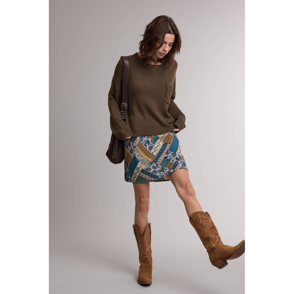 ROLL NECK POCKET SWEATER / WL26-12577
