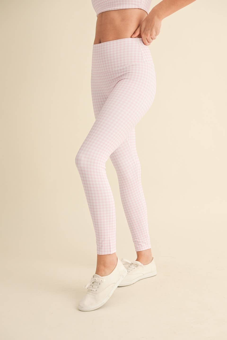 Gingham Print Aligned Performance High-Rise Leggings