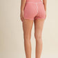 Gingham Print Contrast Binding Biker Shorts