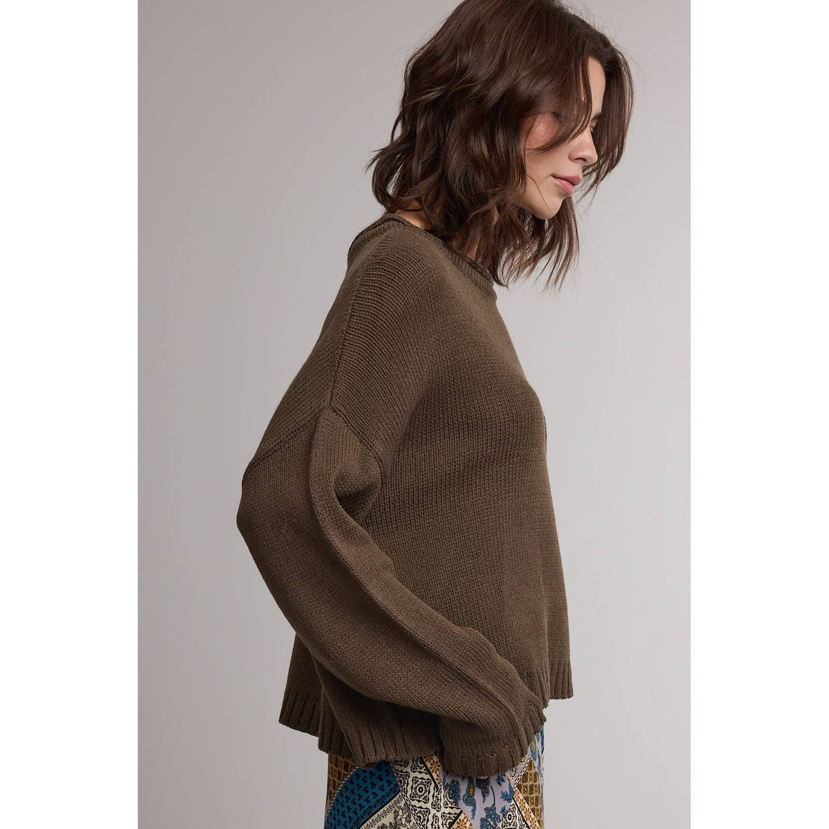 ROLL NECK POCKET SWEATER / WL26-12577
