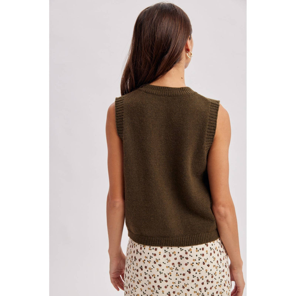 SLEEVELESS SWEATER VEST / WL26-13059