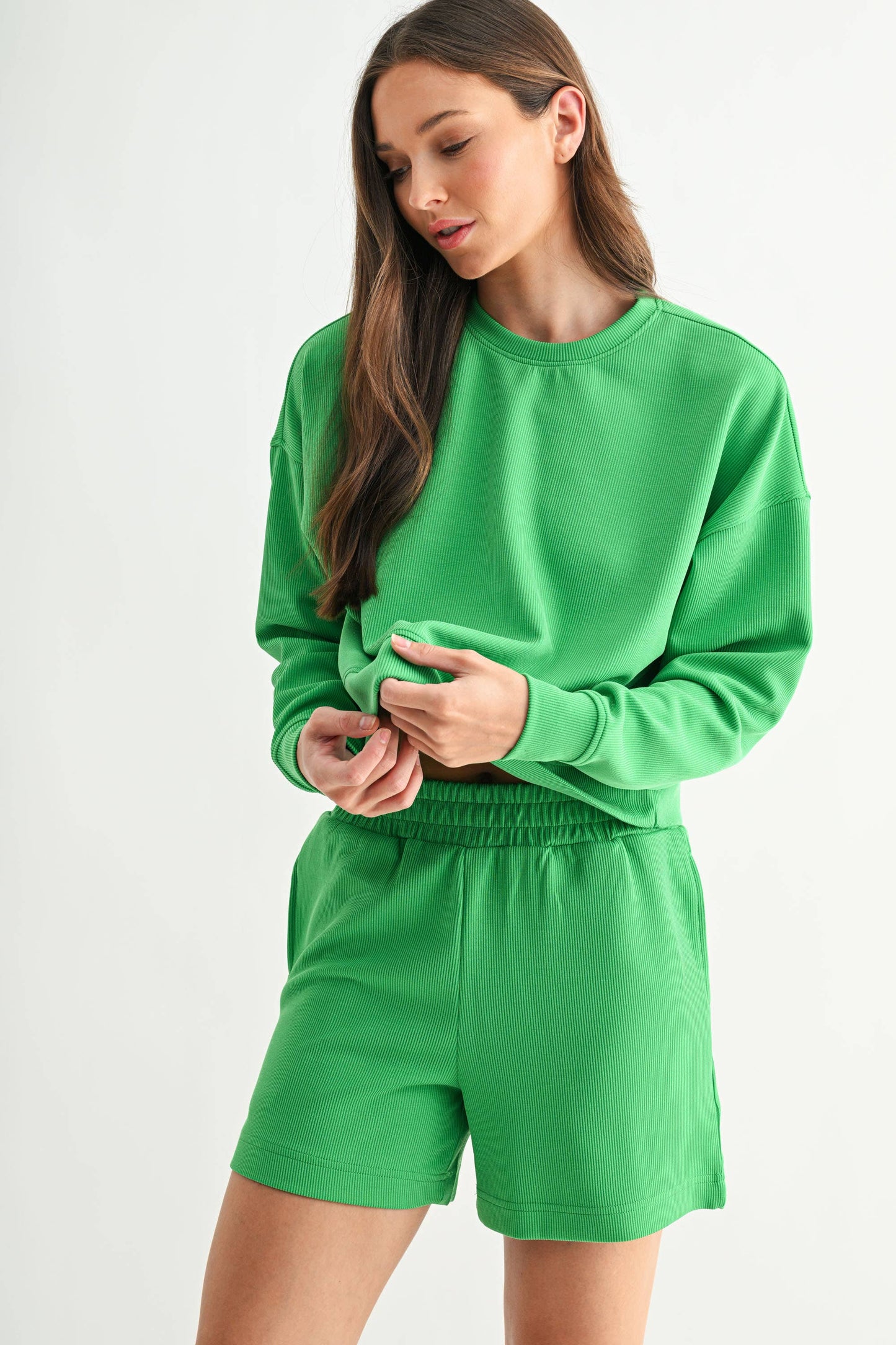 Luxe Sand Wash Rib Sweater